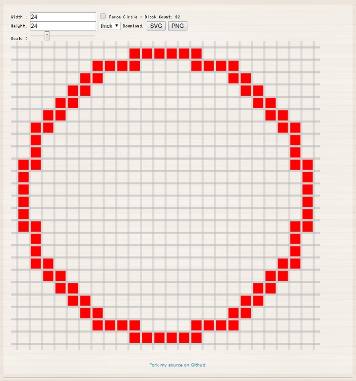 円形ジェネレーター「Pixel Circle」