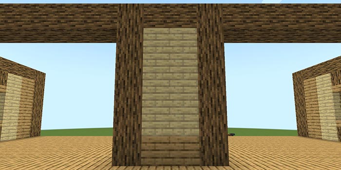 1階の壁作り（正面の支柱の間）