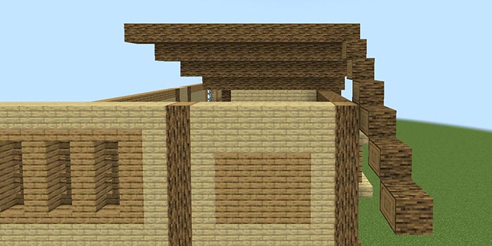 邸宅の屋根作り（外側）
